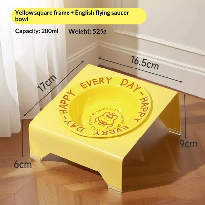 Pet Zen - Ceramic Cat Food Cat Magnetic High-legged Cat Bowl Stand Cat Food Bowl Cervical Spine Protection Dog Bowl - Cat ...