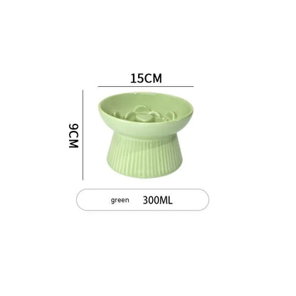 Pet Zen - Ceramic Pet Cat Bowl Dog Bowl Anti-choke And Slow Food - 0