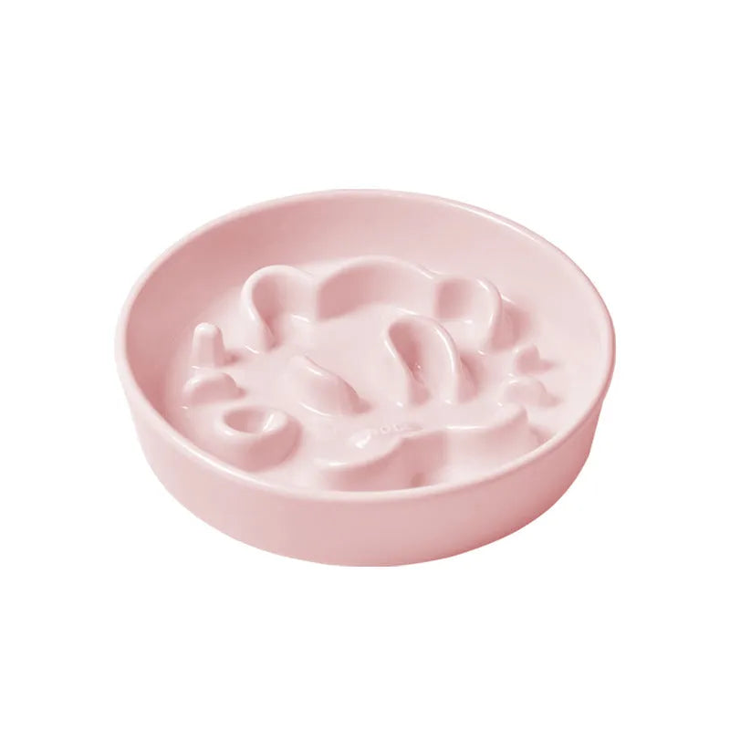Pet Zen - Ceramic Slow Feeder Bowl for Healthier Cat Digestion Relief