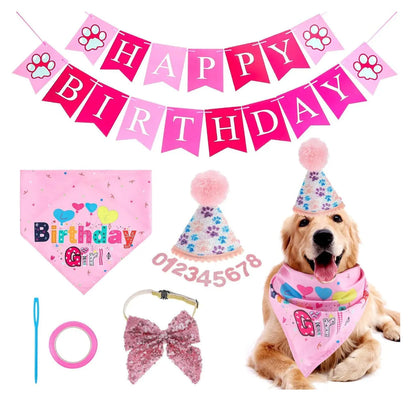 Pet Zen - Dog Birthday Party Supplies Boy Girl Dog Birthday Hat With - 4
