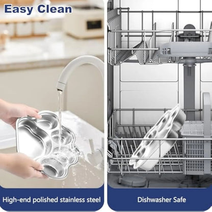 Pet Zen - Dog Bowls Slow Feeder Stainless Steel Small Medium Breed - 4