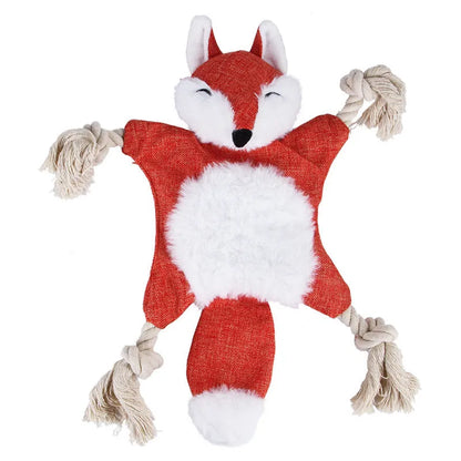 Pet Zen - Dog Toys, Stuffed, Chewing, Plush, Squeaky Animal Pet Toys, Puppy, Fox, Squirrel, Dog, Cat, Chewing, Squeaky Toy...