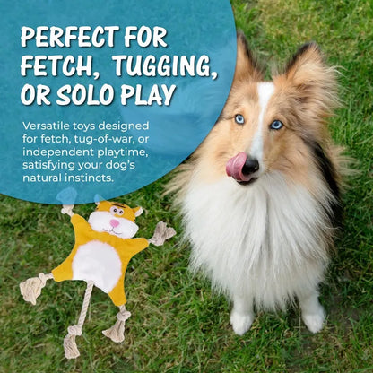 Pet Zen - Dog Toys, Stuffed, Chewing, Plush, Squeaky Animal Pet Toys, Puppy, Fox, Squirrel, Dog, Cat, Chewing, Squeaky Toy...