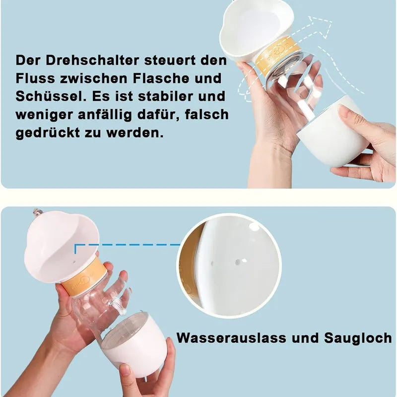 Pet Zen - Dog Water Bottle For Outdoor Use Portable Companion Cup Plastic Water Bottle Dog Walking Water Feeding Dog Acces...