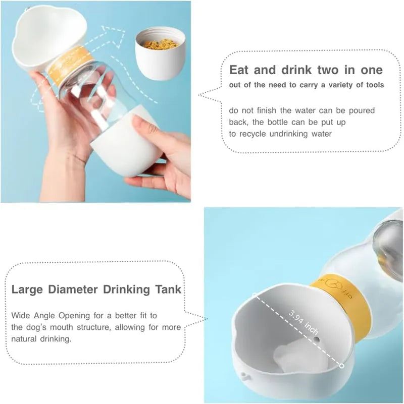 Pet Zen - Dog Water Bottle For Outdoor Use Portable Companion Cup Plastic Water Bottle Dog Walking Water Feeding Dog Acces...