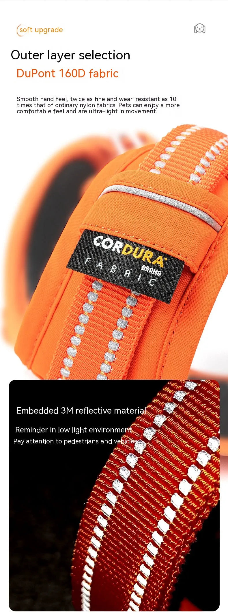 Pet Zen - Dogs Pet Harness Reflective Hand Holding Rope - 0