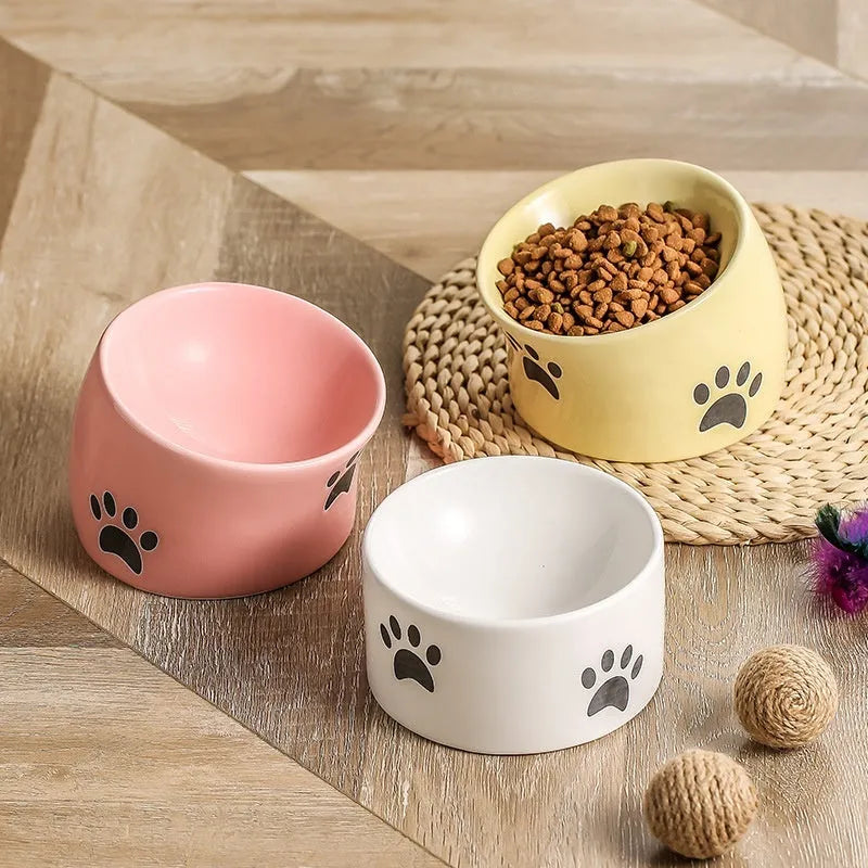 Pet Zen - Drinking Water Neck Protection Pet Ceramic Oblique Mouth - 0