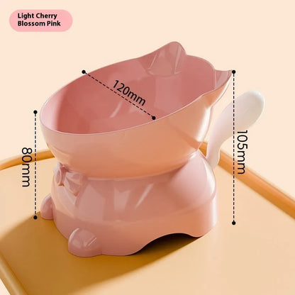 Pet Zen - Ergonomic Anti-Vomit Elevated Stainless Steel Bowl for Cats