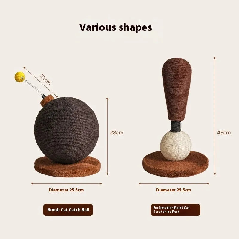 Pet Zen - Exclamation Point Grinding Claw Cat Teaser Toy Vertical - 0