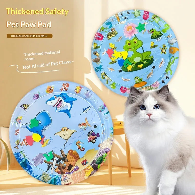 Pet Zen - Extra Large Thick Ocean Fish Crawling Water Mat Toy Pet - 0