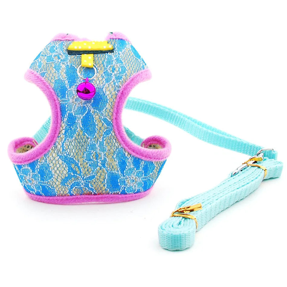 Pet Zen - Fashion Lace Mesh Fabric Traction Rope - 0