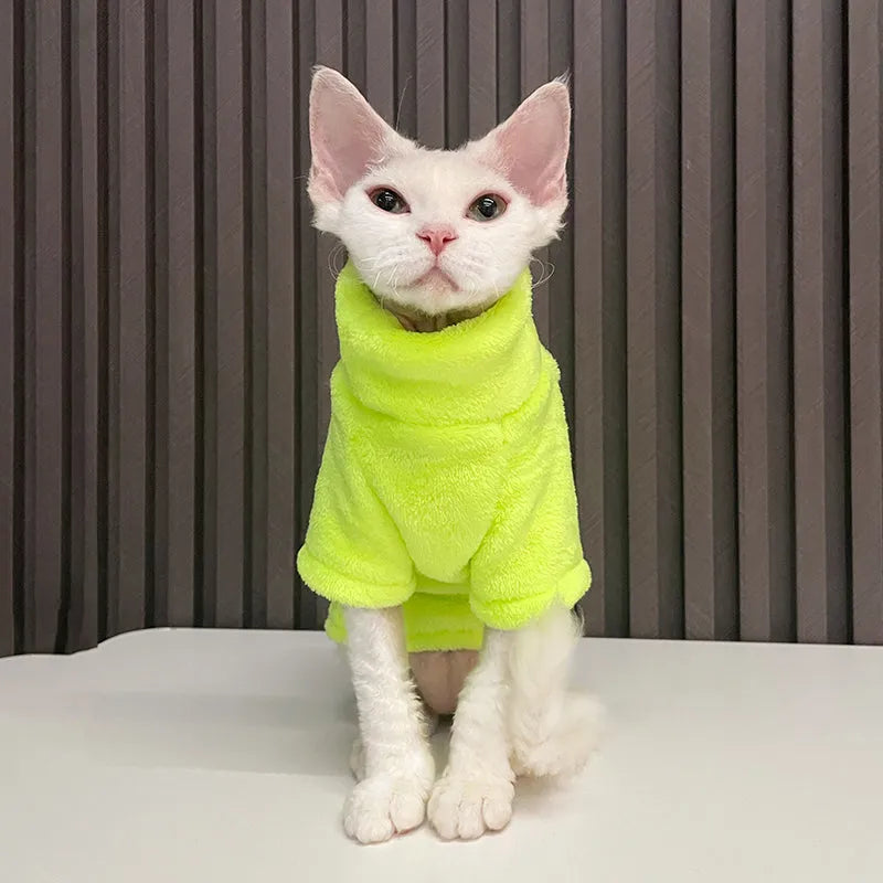 Pet Zen - Fashion Personality Ren Fa Cai Hairless Cat Clothes - 0