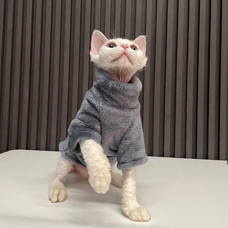 Pet Zen - Fashion Personality Ren Fa Cai Hairless Cat Clothes - 0