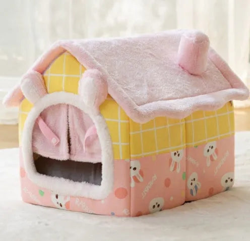 Pet Zen - Foldable Dog House Pet Cat Bed Winter Dog Villa Sleep Kennel - 0