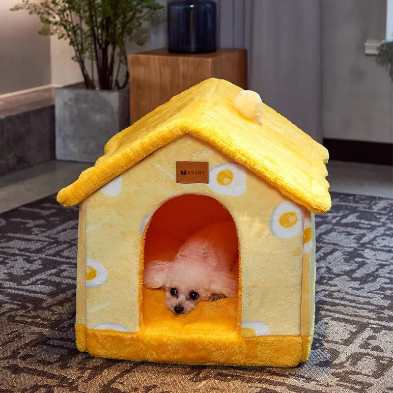 Pet Zen - Foldable Dog House Pet Cat Bed Winter Dog Villa Sleep Kennel - 0