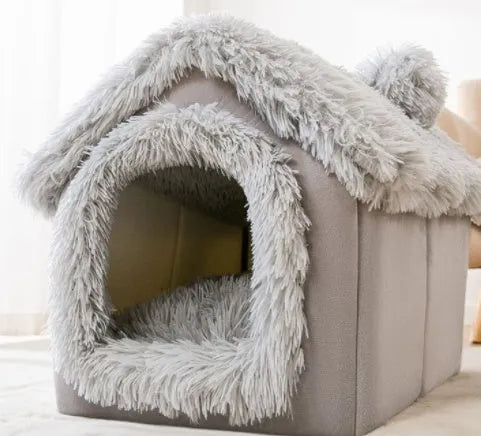 Pet Zen - Foldable Dog House Pet Cat Bed Winter Dog Villa Sleep Kennel - 0