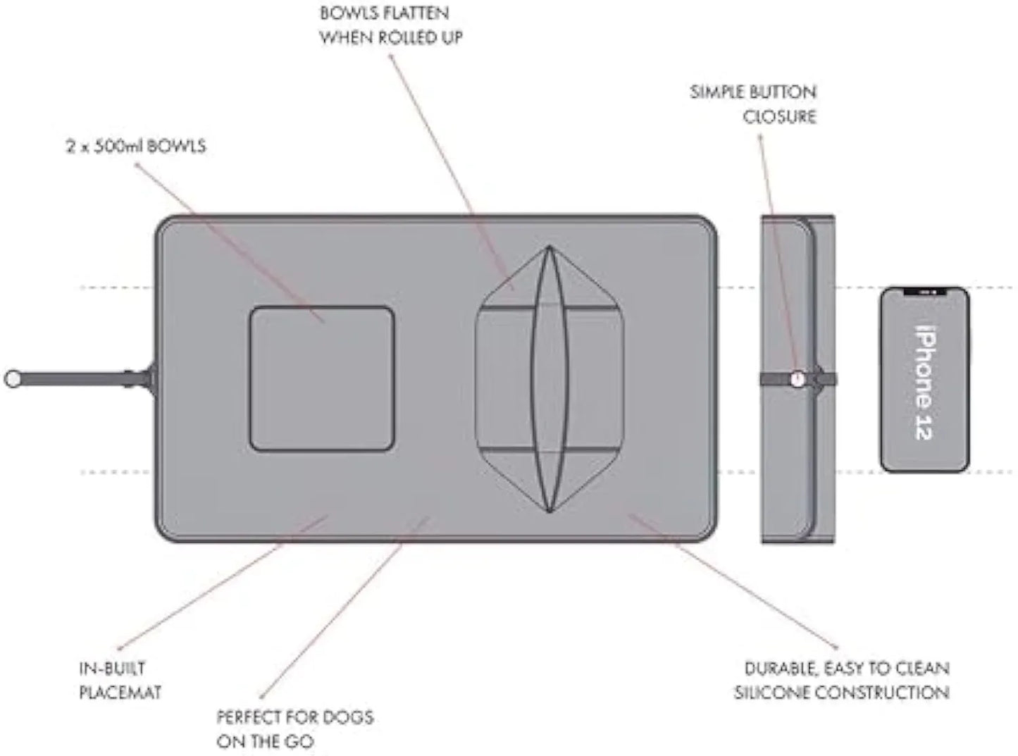 Pet Zen - Generic Portable Pet Feeder Silicone Bowls For Dog And Cat - 4