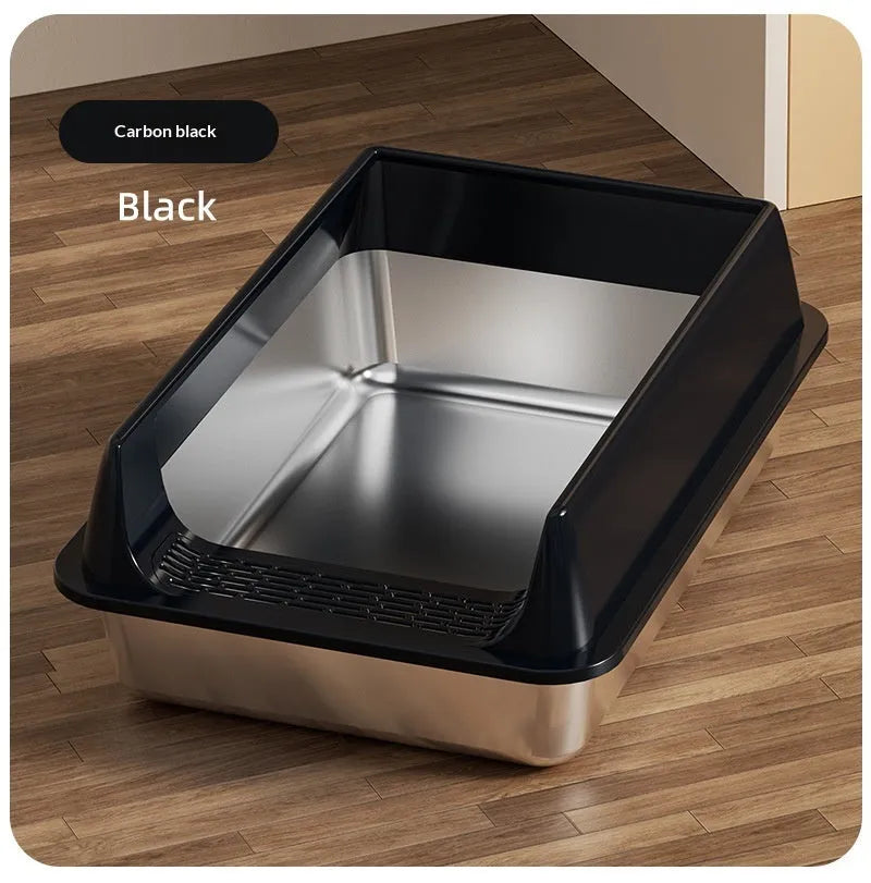 Pet Zen - Large-capacity High-sided Semi-enclosed Cat Litter Box - 0