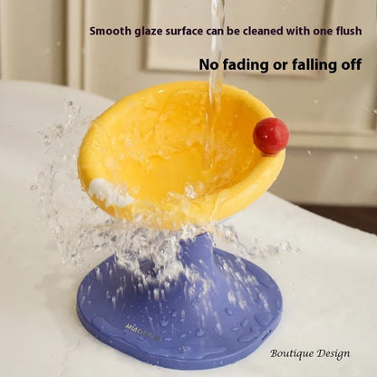 Pet Zen - Lifting Ceramic Cat Feeding Bowl Pet Tableware - Cat Bowls & Feeders