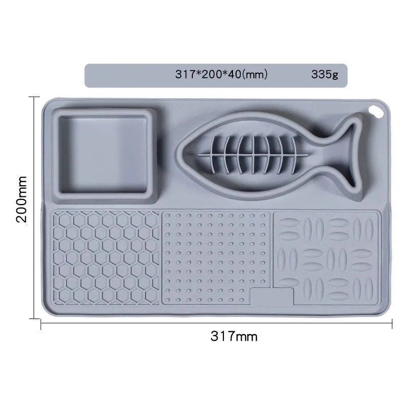 Pet Zen - Multifunction Pet Slow Feeder Bowls Dog Licking Mat With - 4