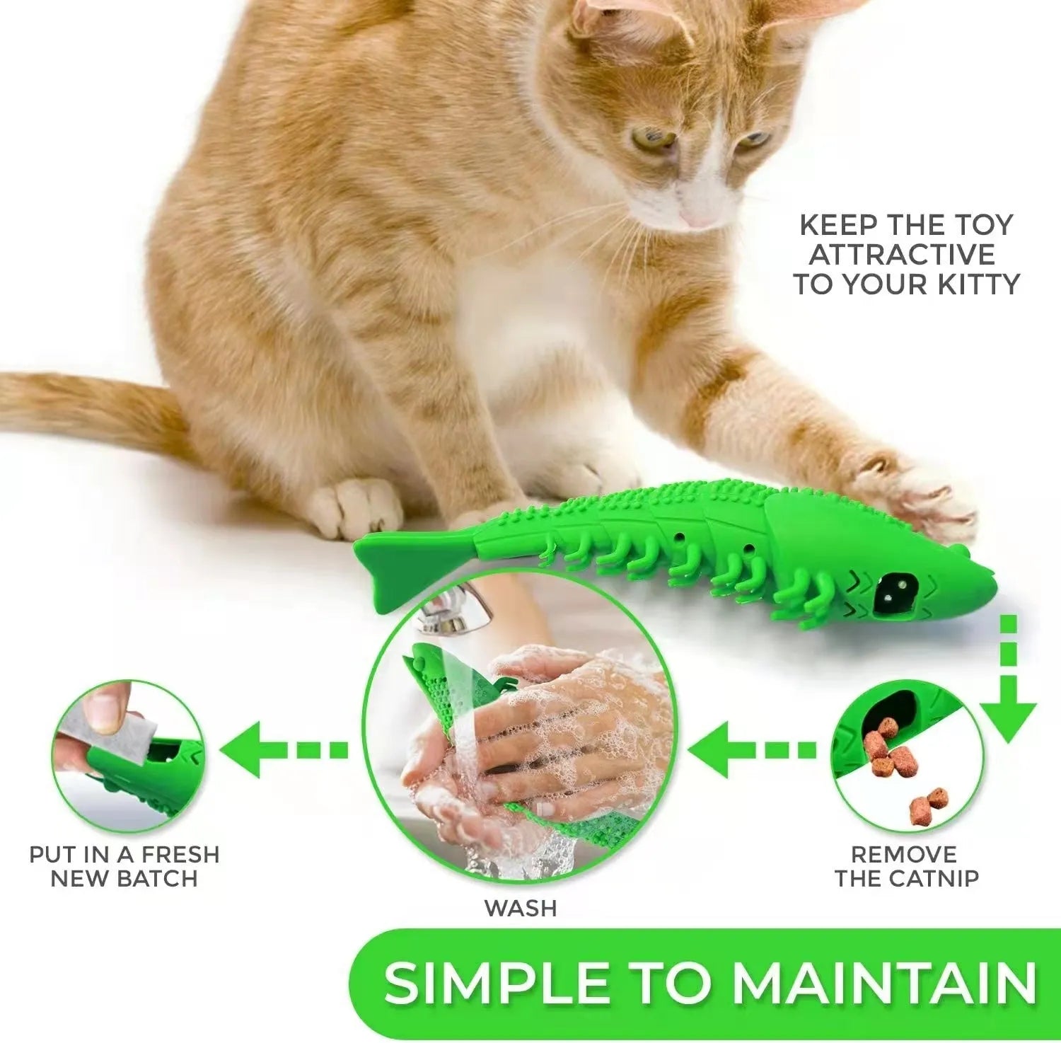 Pet Zen - New Catnip Toys For Cats 360 Degree Teeth Cleaning - 4