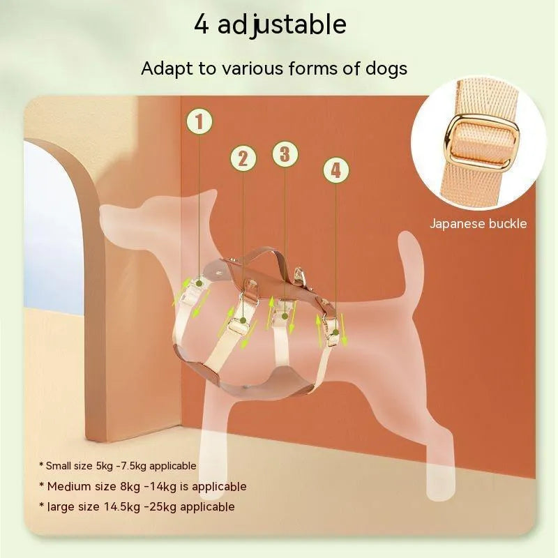 Pet Zen - Outdoor Microfiber Vest Dog Leash Haulage Rope Package - 0