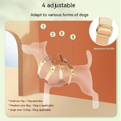 Pet Zen - Outdoor Microfiber Vest Dog Leash Haulage Rope Package - 0