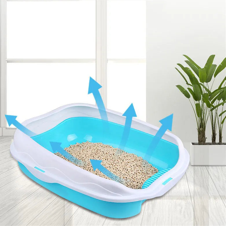 Pet Zen - Oversized Splash-proof Cat With Sand In A Litter Box - 0