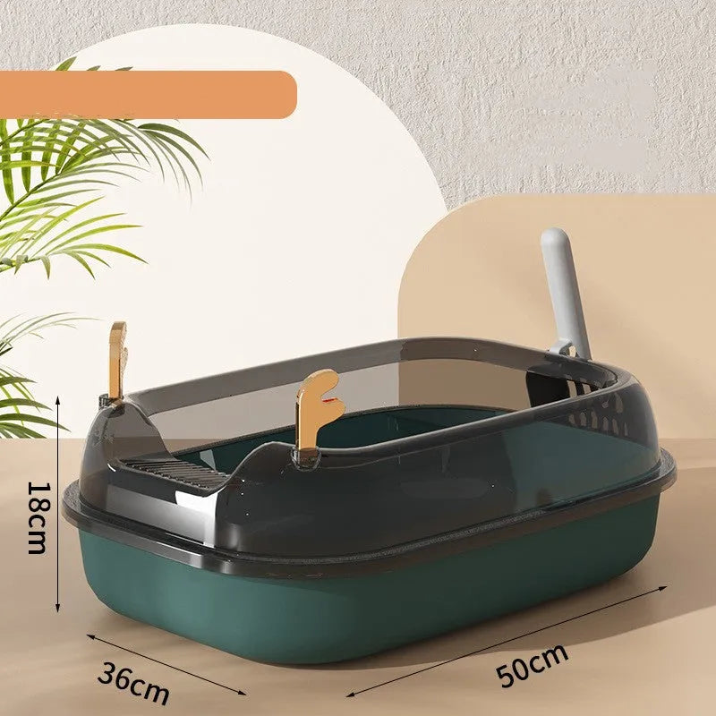 Pet Zen - Oversized Splash-proof Cat With Sand In A Litter Box - 0