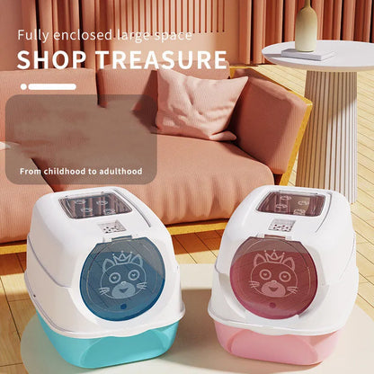 Pet Zen - Oversized Splash-proof Cat With Sand In A Litter Box - 0