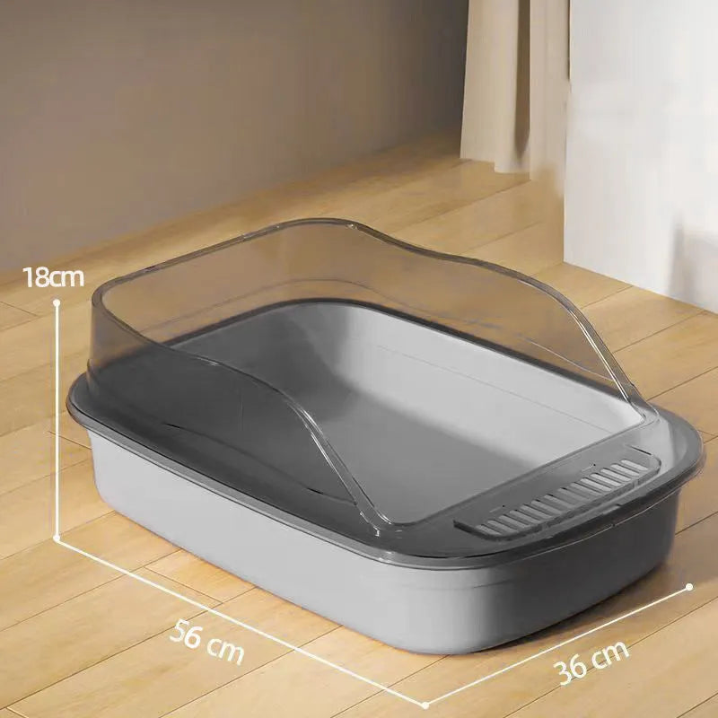 Pet Zen - Oversized Splash-proof Cat With Sand In A Litter Box - 0