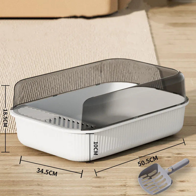 Pet Zen - Oversized Splash-proof Cat With Sand In A Litter Box - 0