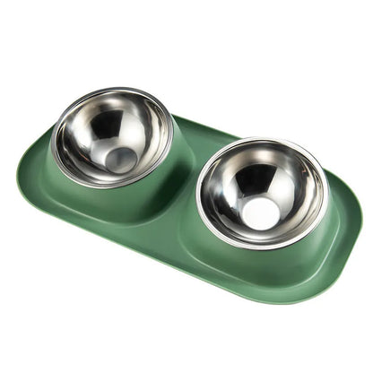 Pet Zen - Pet Bowl Stainless Steel Dog Double Neck Basin - 0