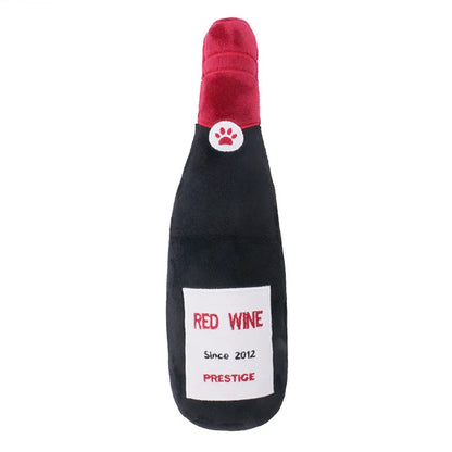 Pet Zen - Pet Cats And Dogs Vocal Toys Plush Wine Bottle Chewing Teeth - 0