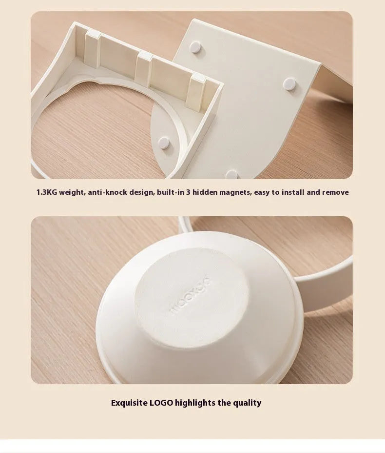 Pet Zen - Pet Ceramic Cat Bowl With High Foot And Slanted Mouth For Cervical Protection - 0