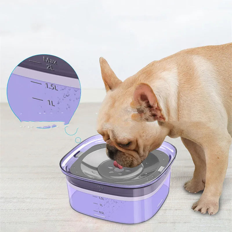 Pet Zen - Pet Dog Floating Water Bowl Splash-proof Not Wet Mouth - 0