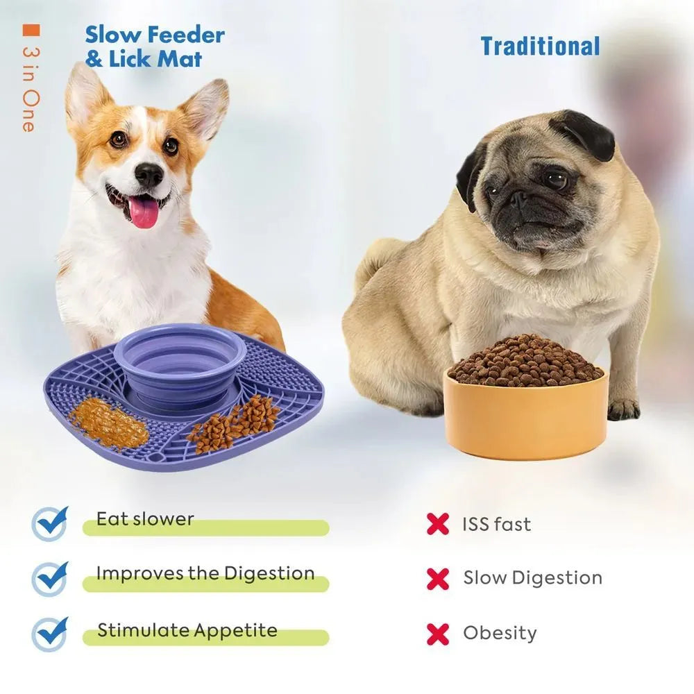 Pet Zen - Pet Dog Slow Feeder Bowl Non Slip Puzzle Bowl Anti-Gulping - 4