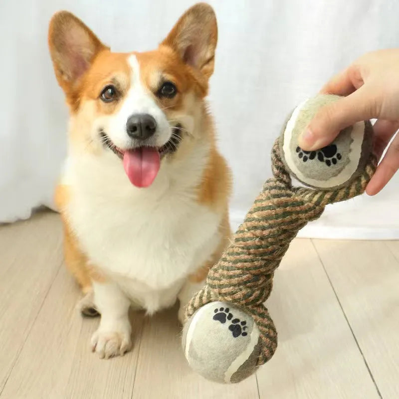 Pet Zen - Pet Dog Toys For Large Small Dogs Toy Interactive Cotton Rope Mini Dog Toys Ball For Dogs Accessories Toothbrush...