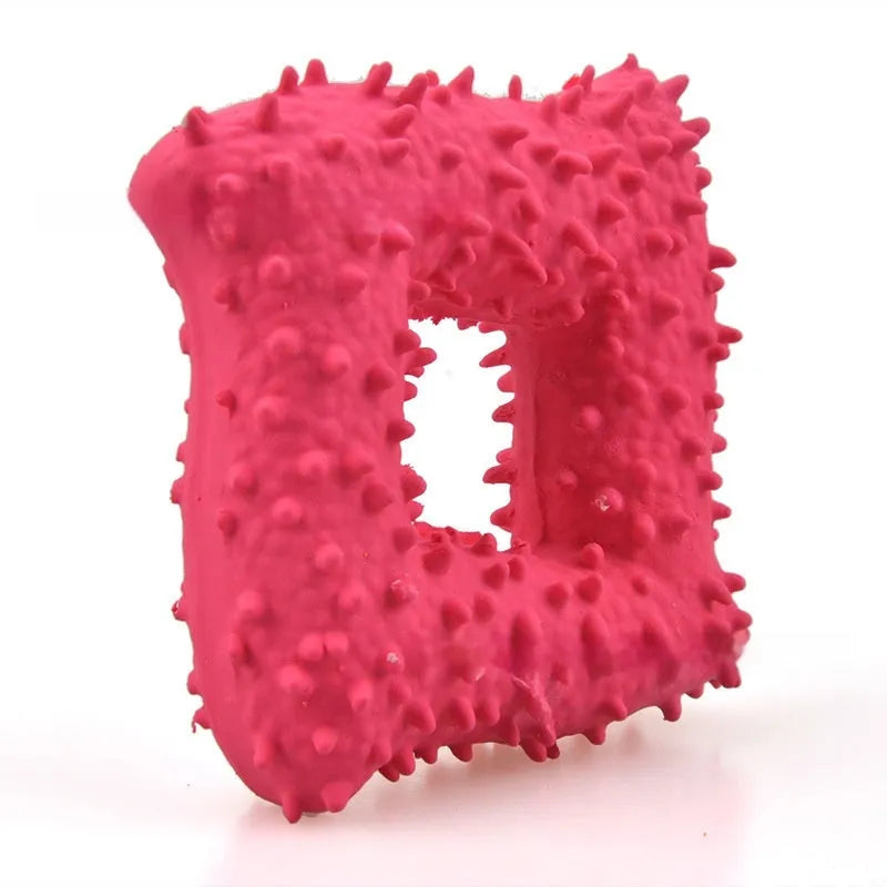 Pet Zen - Pet Latex Toys Barbed Bone Sound Toy Tooth Cleaning - 0