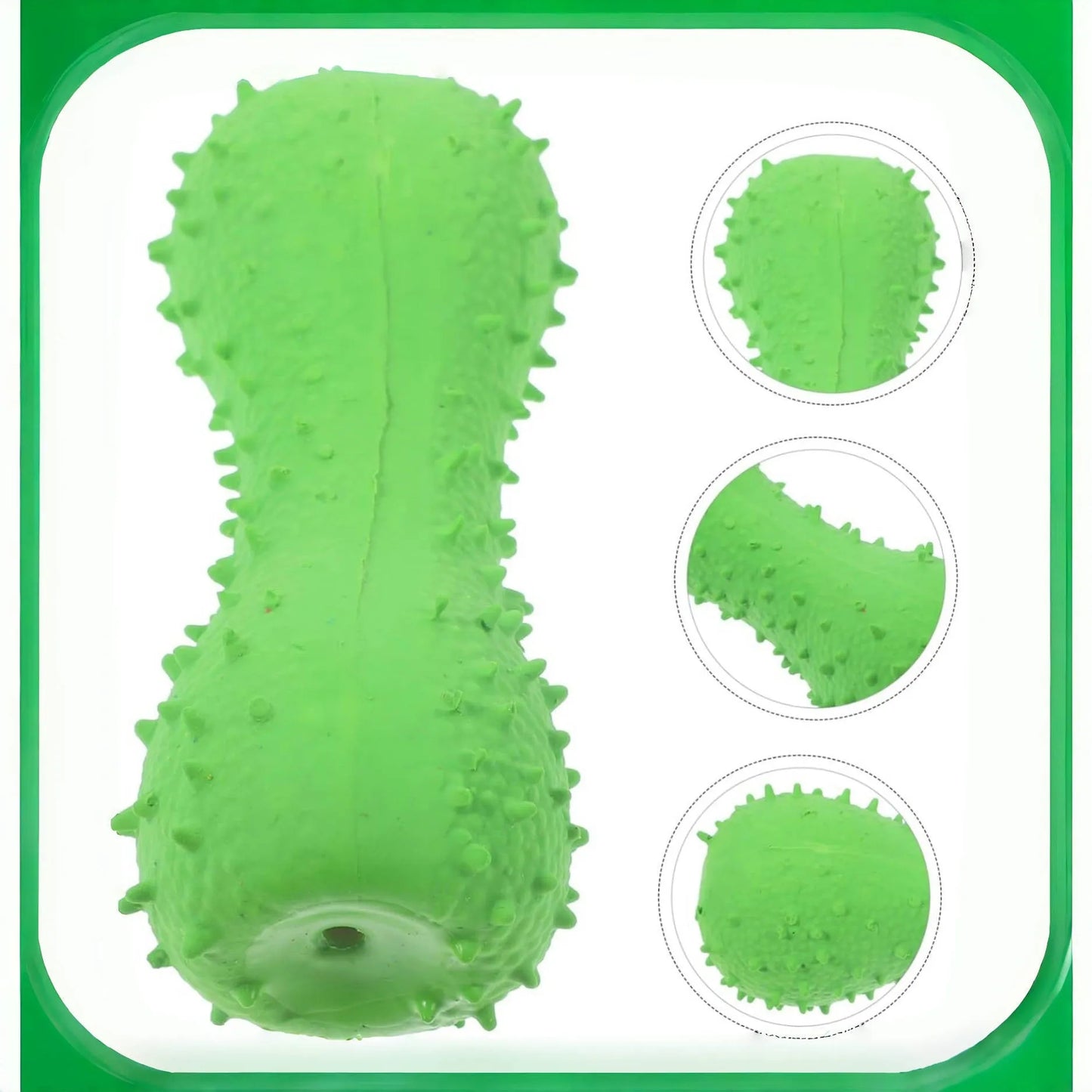 Pet Zen - Pet Latex Toys Barbed Bone Sound Toy Tooth Cleaning - 0