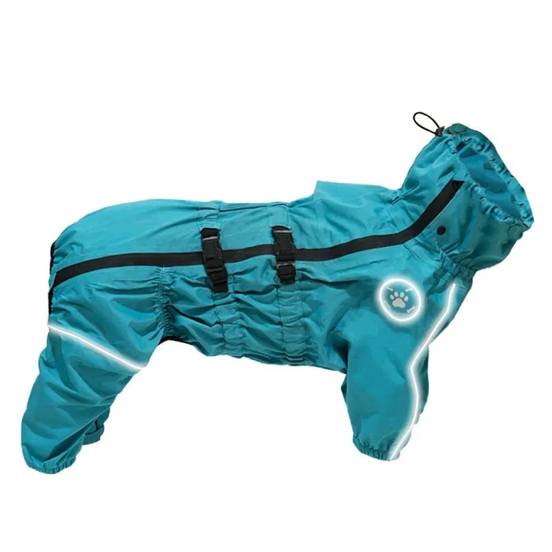 Pet Zen - Pet Raincoat Waterproof Four-legged Dog Jacket - 0
