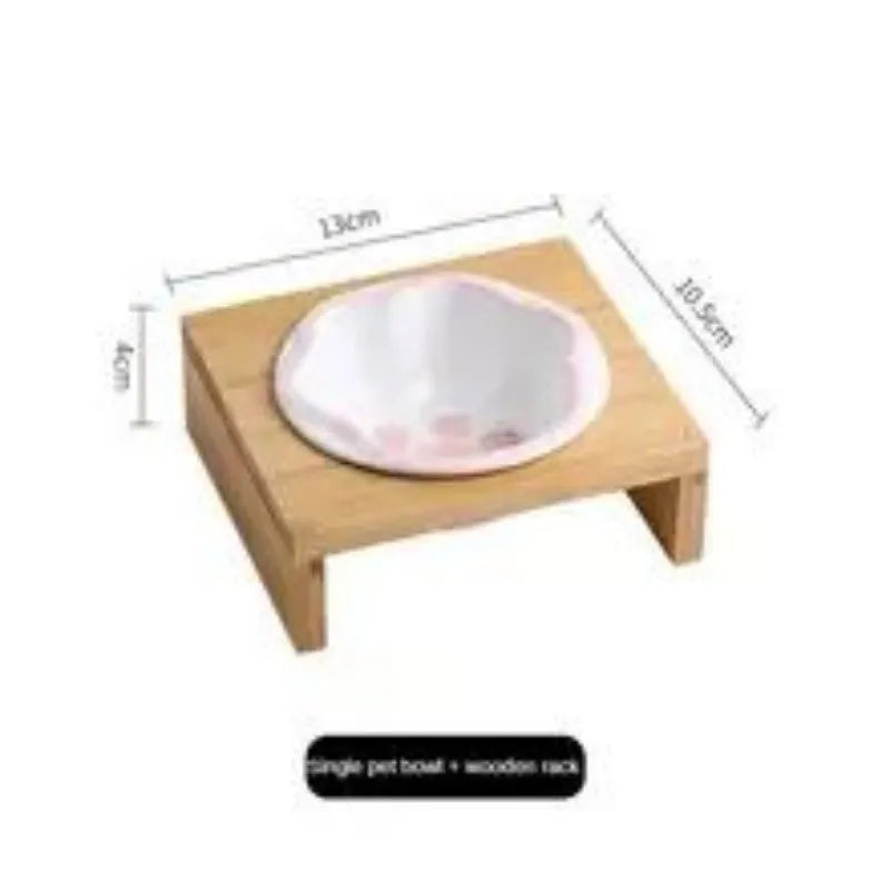 Pet Zen - Pet Supplies Bamboo Frame Hand Colored Ceramic Protection - 4