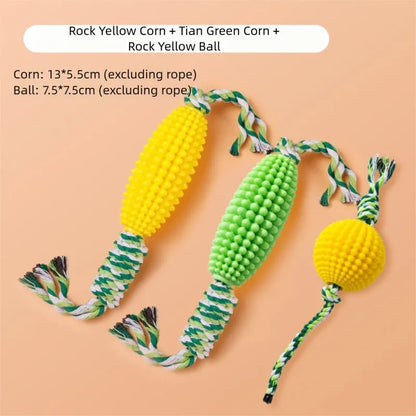Pet Zen - Pet Toy Corn Ball Knot Teething Toys, Large And Small Dog - 4