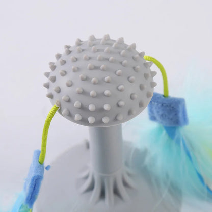 Pet Zen - Pet Toys Relaxation Double Haired Prick Head Suction Cup Cat Toy Plastic Grinding Teeth Cat Toy Cat Toy Wand - 4