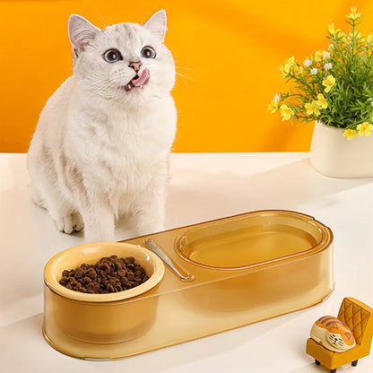 Pet Zen - Pet Zen Ergonomic Cat Feeding Bowl Set with Mixing Spoon - 0