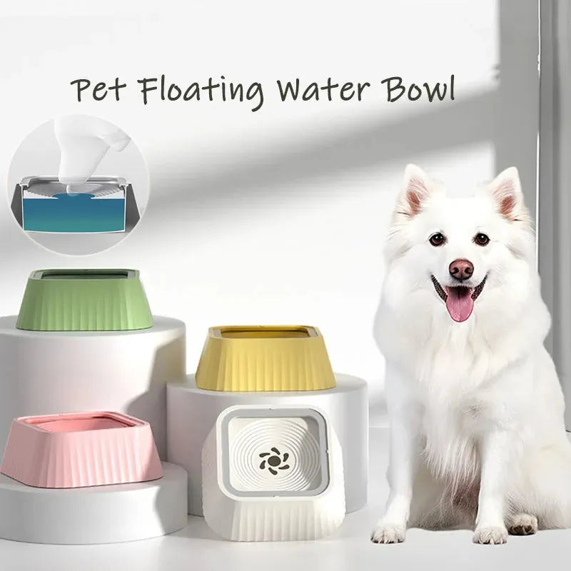 Pet Zen - Pets Dog Cat Bowl Floating Bowl Water Drinker Not Wet Mouth Splash Water Portable Dog Bowl Not Sprinkler Pet Dri...