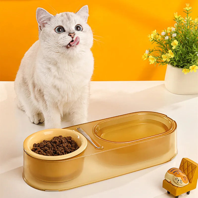 Pet Zen - Premium Ceramic and Stainless Steel Cat Feeding Bowl Set S - 0