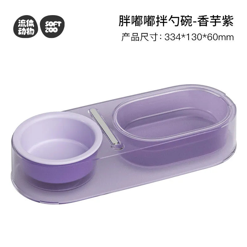 Pet Zen - Premium Ceramic and Stainless Steel Cat Feeding Bowl Set S - 0