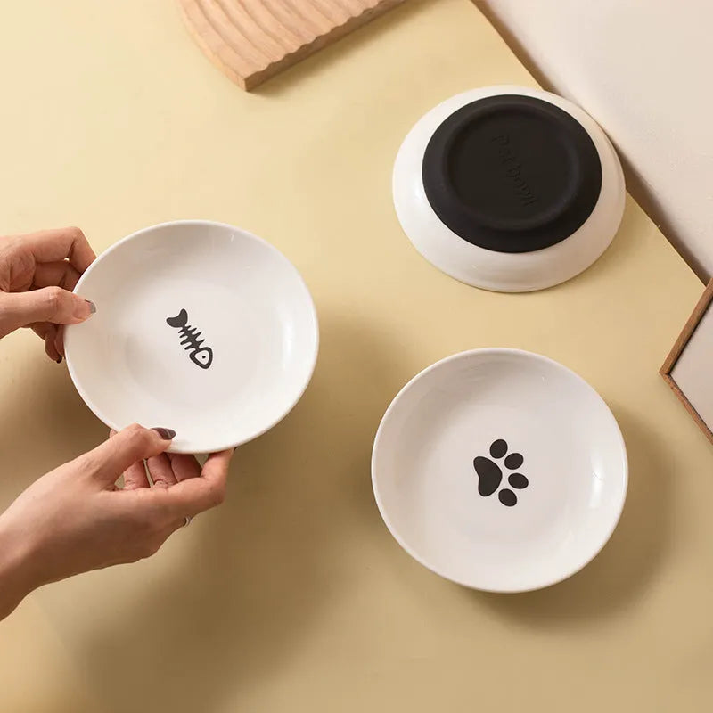 Pet Zen - Silicone Non-slip Ceramic Cat Plate Pet - 0