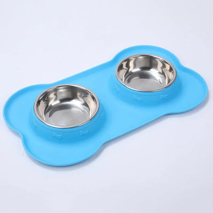 Pet Zen - Silicone Pet Bowl Roll Edge Anti Spill Portable And Foldable - 0